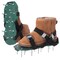 Lawn and Garden Aerator Spike Shoe With 3 Metal Buckle Straps, Green Spiked Sandal